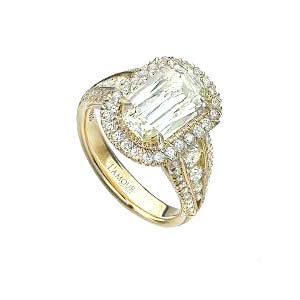 L'Amour Criss Cut Diamond Engagement Ring